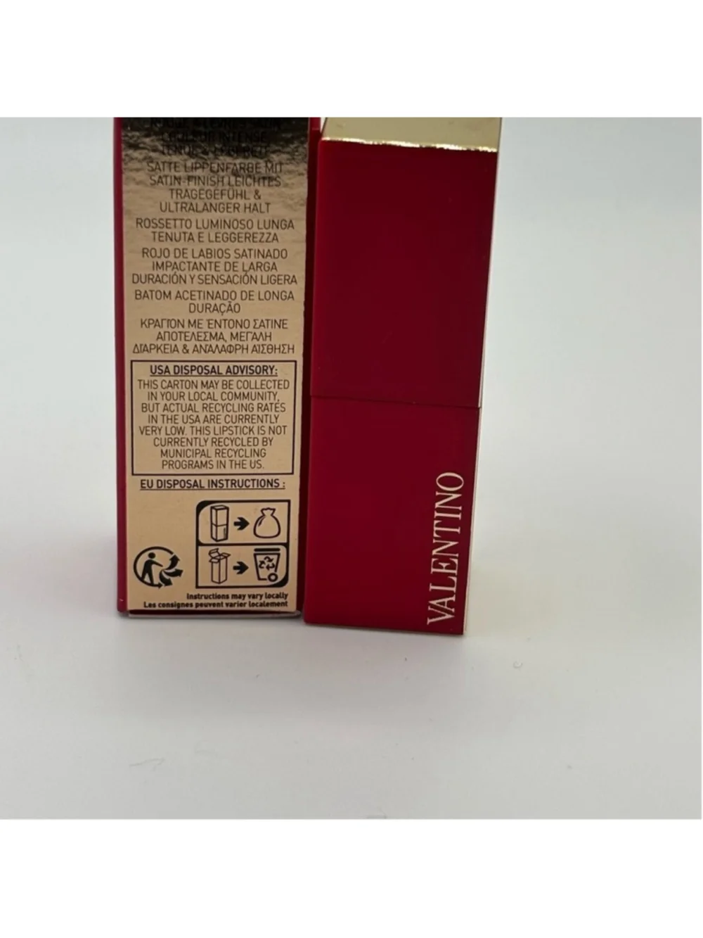 Valentino Minirosso Satin Lipstick 22R Rosso Valentino Mini 0.07 oz NIB